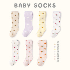 G368夏季網眼寶寶連褲襪批發卡通透氣女寶寶打底褲A類精梳棉褲襪