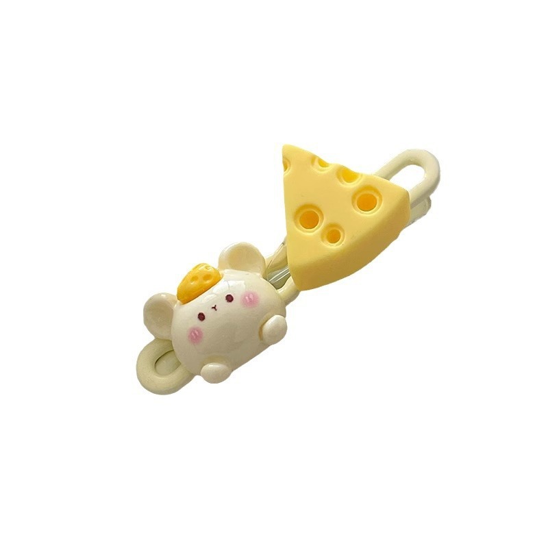 Pinza para el cabello de dopamina sin costuras de color caramelo clip lateral femenino flequillo clip para el cabello roto tocado clip de pico de pato y2k horquilla de una palabra