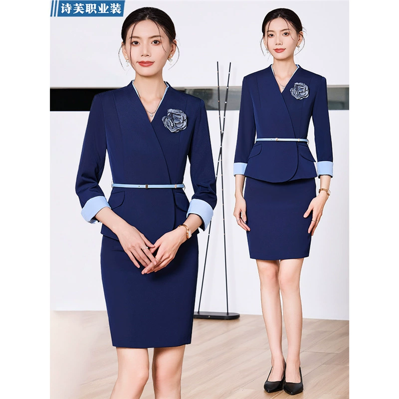 Бесплатная доставка профессиональный костюм костюм женский весенний и осенний мода пригородной поездки ol темперамент ювелирный магазин рабочая одежда офис продаж салон красоты
