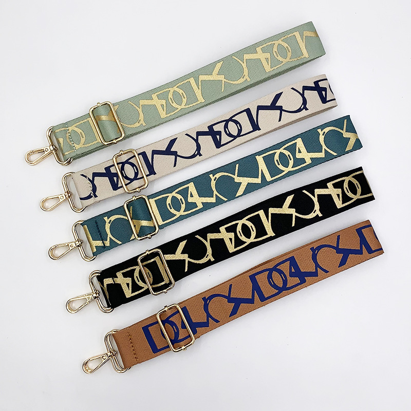 Letter Wide Shoulder Strap Bag Women's Adjustable Thickened Strap Single Shoulder Crossbody Bag Extended Replacement Bag Strap Clothing Accessories