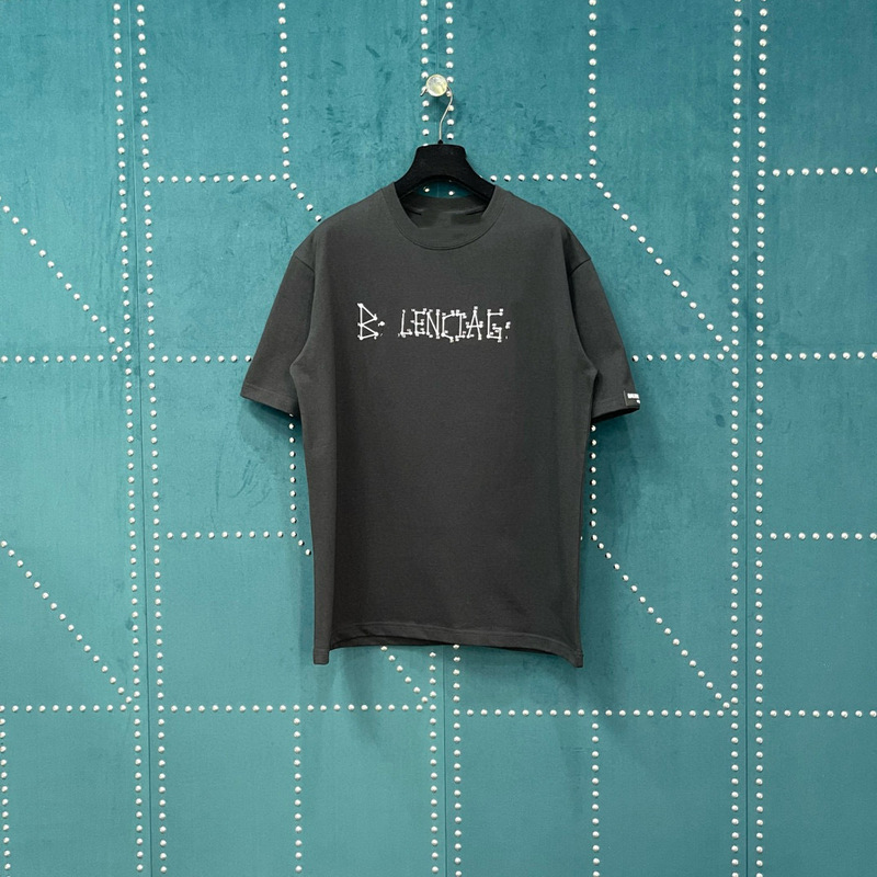 High-End Independent Replacement Men's and Women's Coordinate Line Printed Short-Sleeved T-Shirts Loose High-Weight Cross-Border High-End Independent Replacement Men's and Women's Coordinate Line Printed Short-Sleeved T-Shirts Loose High-Weight Cross-Border