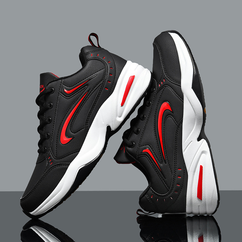 Spring and Autumn Men's Shoes, Youth Leather Waterproof Sports Shoes, Junior High School Students' White Shoes, Running Shoes, Fleece-Lined Casual Shoes Spring and Autumn Men's Shoes, Youth Leather Waterproof Sports Shoes, Junior High School Students' White Shoes, Running Shoes, Fleece-Lined Casual Shoes