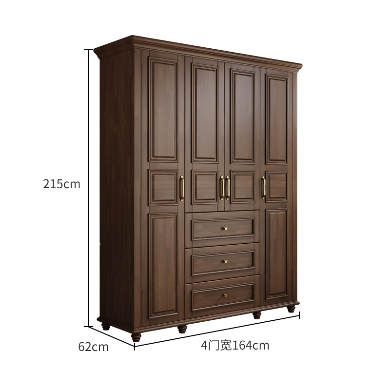 4도어 원목 옷장