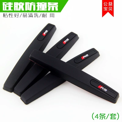 Qapı və bamper qoruyucu zolaqlar: Strip, Anti-Scratch Strip, Car Anti-Collision - rs-black-set4-pack