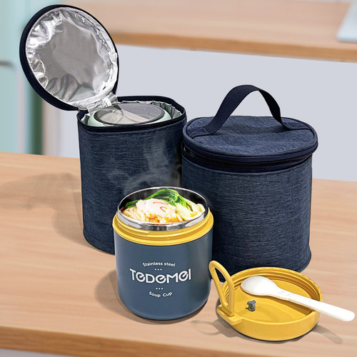 Insulated bag Breakfast cup Handbag Insulated cup bag Soup cup Soup can Insulated bucket bag Oxford cloth meal bag Aluminum foil bag