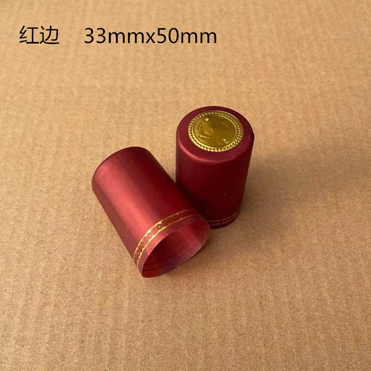 PVC tapa de plástico botella de vino rojo película de sellado cable de tracción fácil película Termocontraíble botella de vino de vidrio película de encogimiento en stock al por mayor