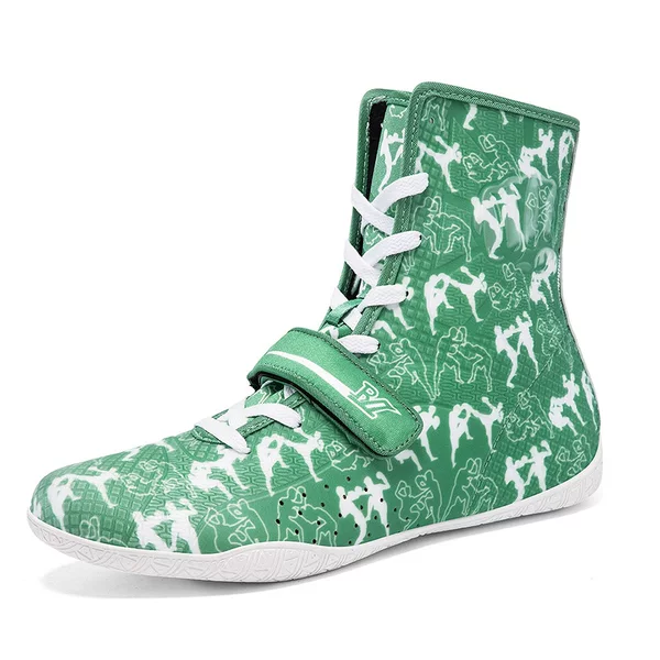 Cross-Border Supply Boxing Shoes for Men and Women, High-Top Sanda-Specific Shoes, Indoor Fitness Training Wrestling Shoes