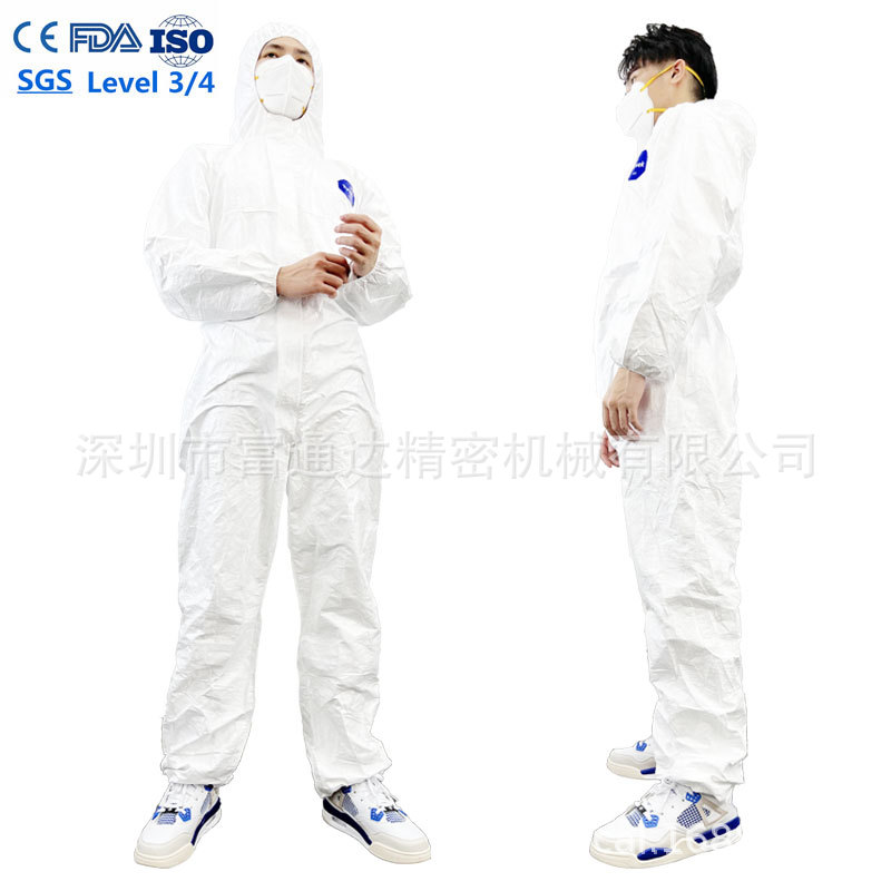 工厂价格一次性Tyvek 防护服65g用于医院工作人员ISO11737