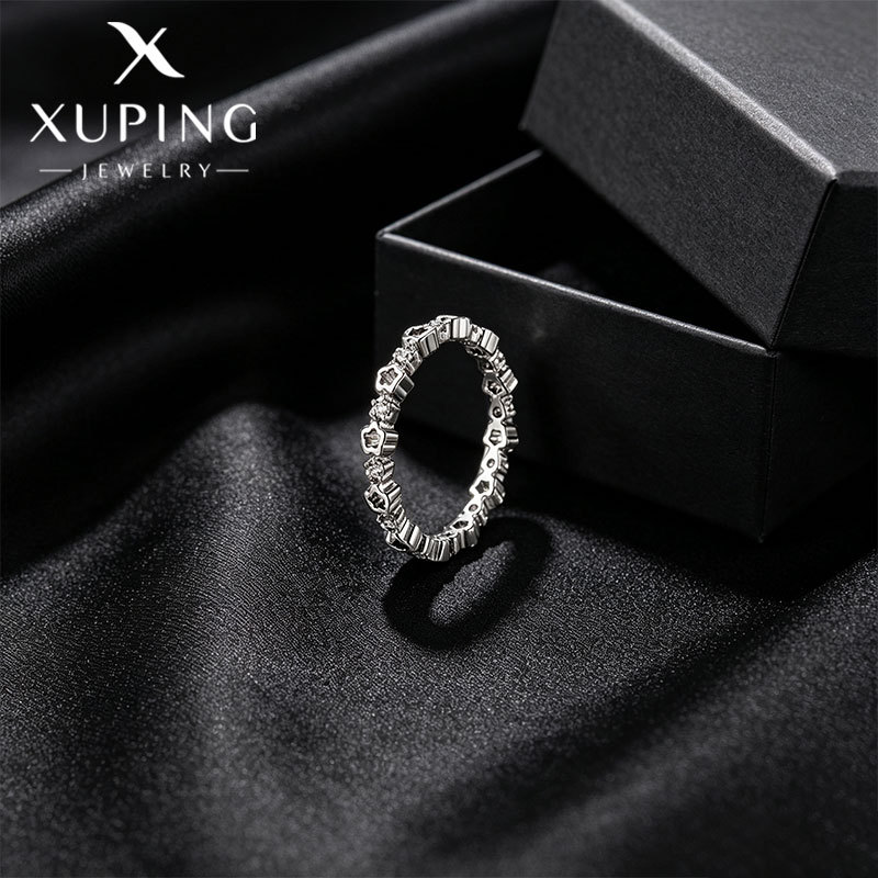 Anillo Fino de Flor en Aleación de Cobre, Galvanizado, para Mujer