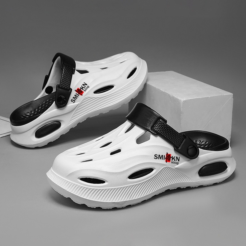 Zapatos con agujeros mujer verano hogar exterior ropa de suela gruesa pareja hombre suela gruesa hogar zapatos de playa interior