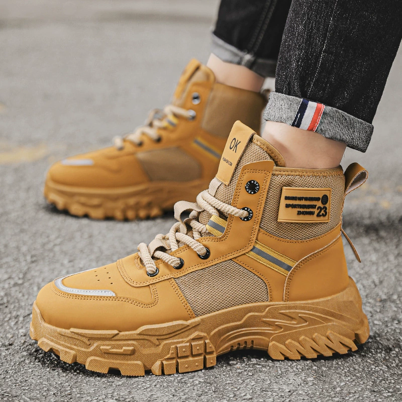 Высокие ботинки Martin мужская обувь осень и зима новая ретро оснастка мужская мода дикие спортивные ботинки на толстой подошве