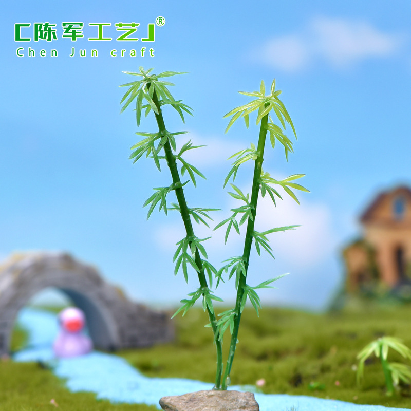 Simulated Bamboo, Simulated Bamboo Forest, Panda Micro-Landscape, Bonsai Ecological Bottle, DIY Landscaping Materials, Decorative Accessories