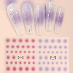 国境を越えた新型ぼかしネイルシール3d頬紅カラーフロスト底バックネイルシール卸売りnail