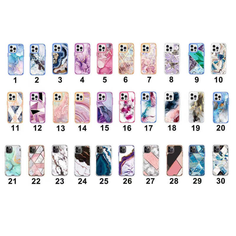 适用iPhone17Promax手机壳电镀大理石纹IMD苹果16三合一15保护套x|undefined