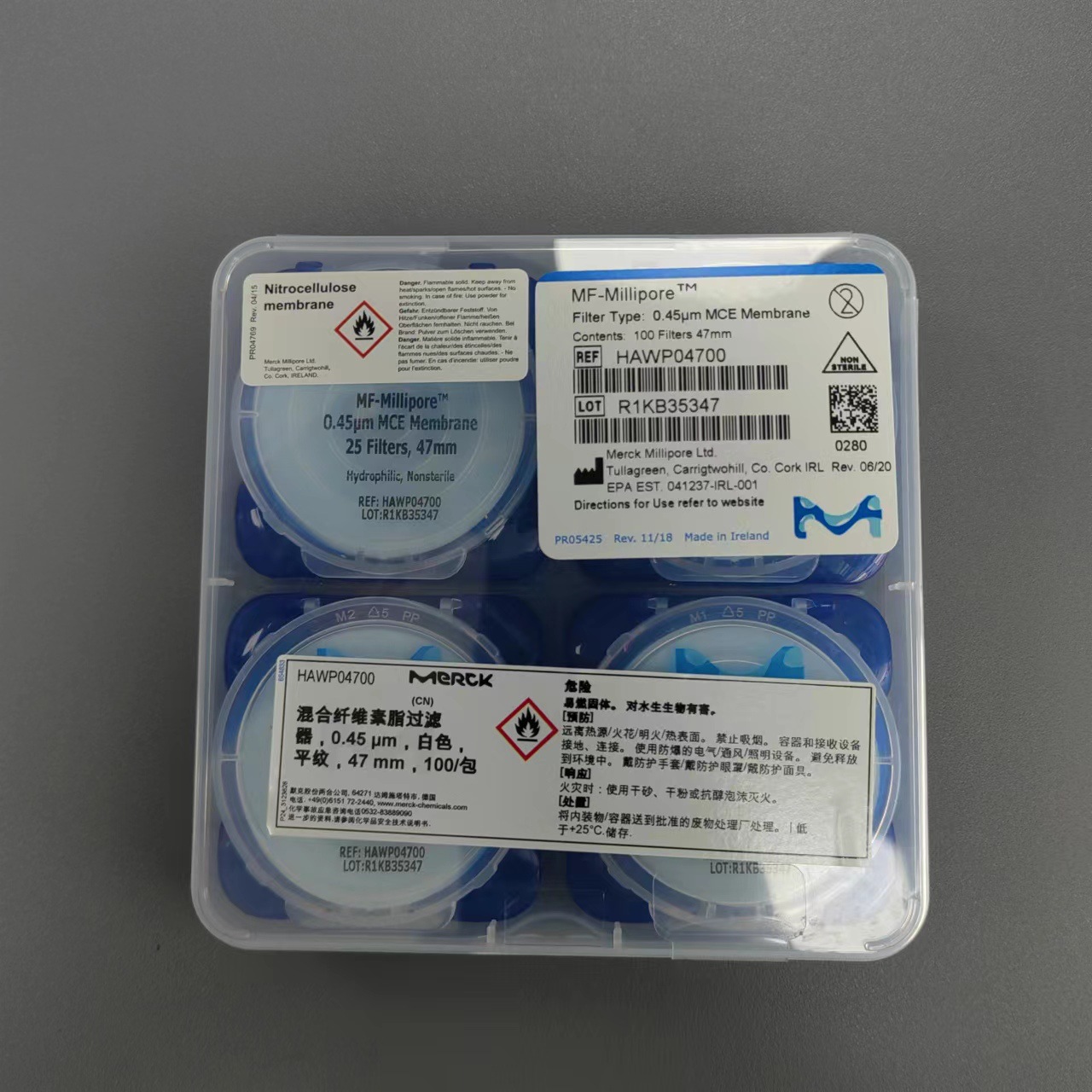 Millipore密理博SDI仪表  专用滤膜 0.45μmHAWP04700