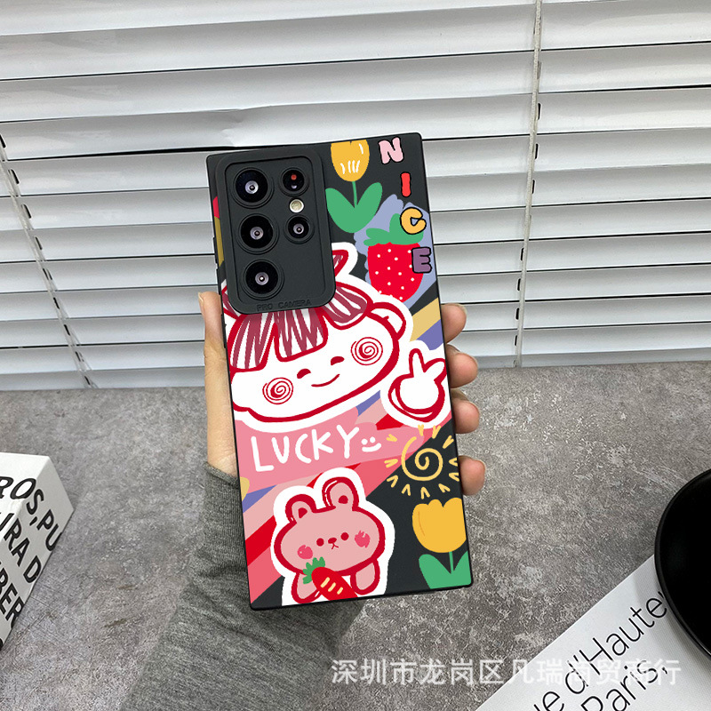 女孩适用三星S24/S23ULTRA手机壳外贸GalaxyS23/NOTE20保护套25