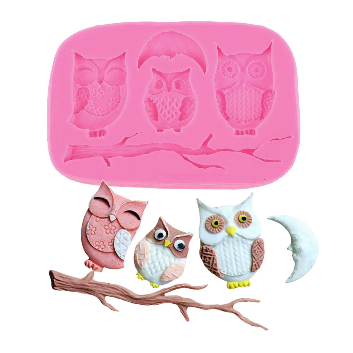 Акриловая силиконовая форма, формочка для мыла, сова