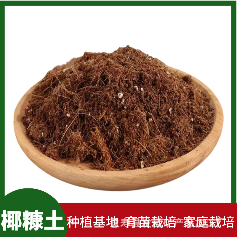 厂家供应散椰糠营养土脱盐育苗多肉园艺无土栽培基质大包植物椰土