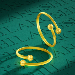 Cross-border Vietnam retro pearl ring Sand gold adjustable opening women's ring gift jewelry live stream supply source