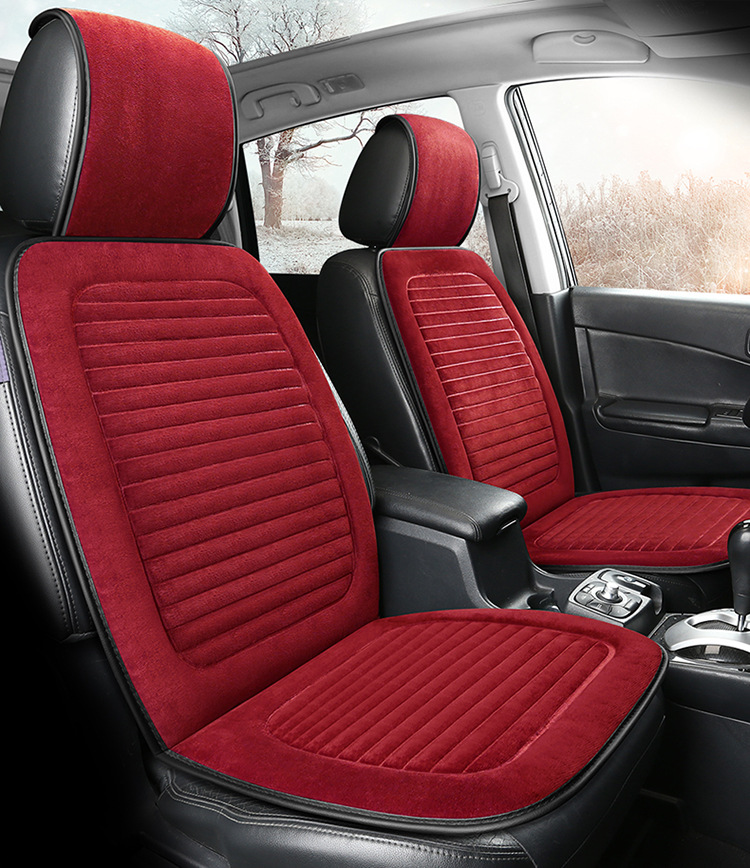 Car Seat Cushion, Thickened for Autumn and Winter, Down-Filled for Driver and Passenger Seats, Single Seat Cover for Trucks, Sedans, and Suvs, Winter Plush Cushion