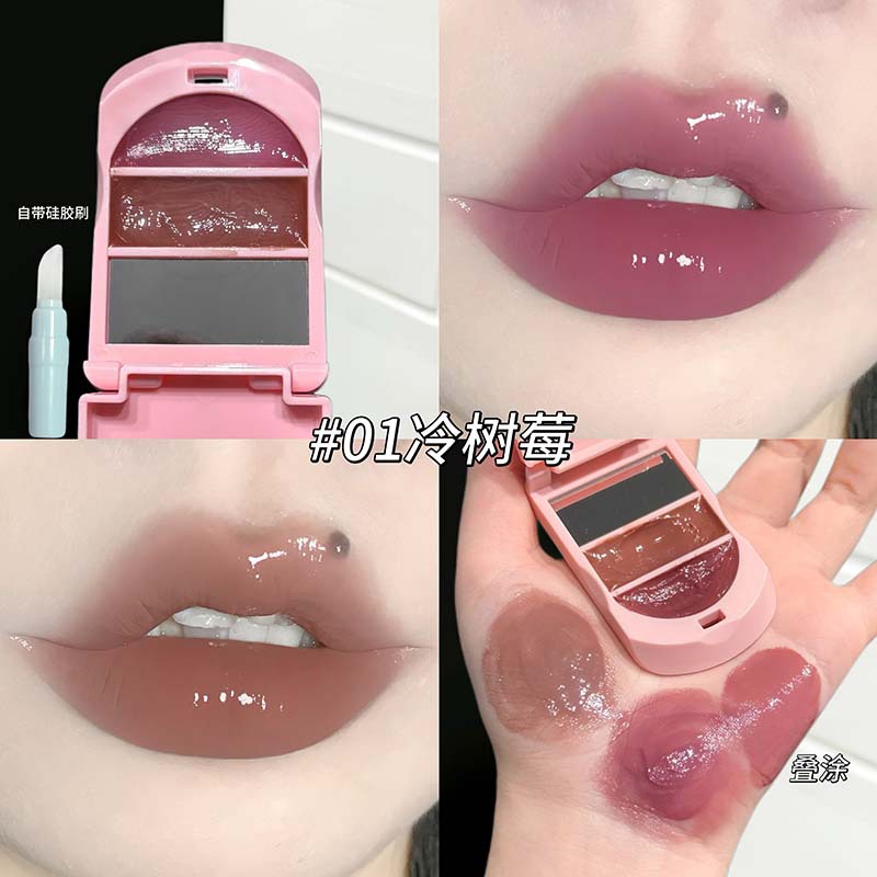 CAPPUVINI Touch Screen Honey Solid Lips Water Light Moisturizing Lips Clear False Natural Otoño Invierno Esmalte labial image 7