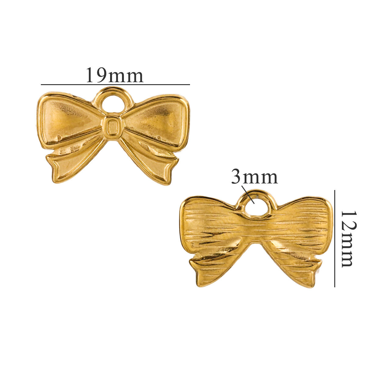 Colgante de lazo de acero inoxidable, accesorios de joyería de bricolaje, pendientes, collares, accesorios de joyería, colgantes decorativos al por mayor