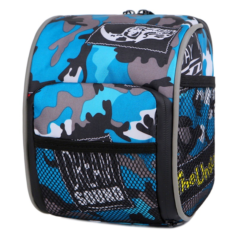 Mountain Bike Handlebar Bag, Large Capacity Waterproof Folding Bike Backpack, Bicycle Handlebar Riding Bag, Multi-Color Camouflage