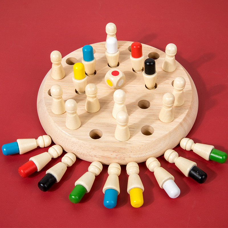 Educación temprana para niños de madera, ajedrez de memoria, atención de jardín de infantes, entrenamiento de memoria, interacción entre padres e hijos, juguetes educativos de educación temprana