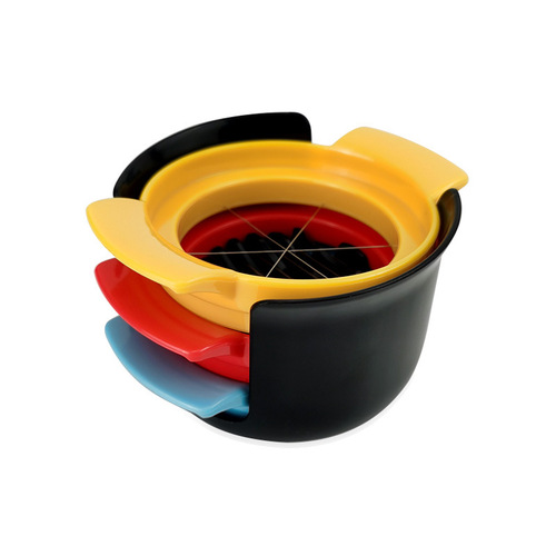 Factory direct supply multifunctional egg slicer three-in-one stainless steel egg slicer pine egg slicer