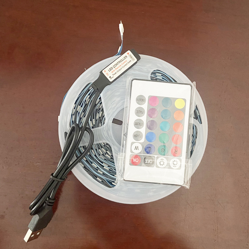 5V5050RGB12 luces por metro LED larga luz con Bluetooth inteligente con auto-adhesivo suave luz de la atmósfera de fondo iluminación