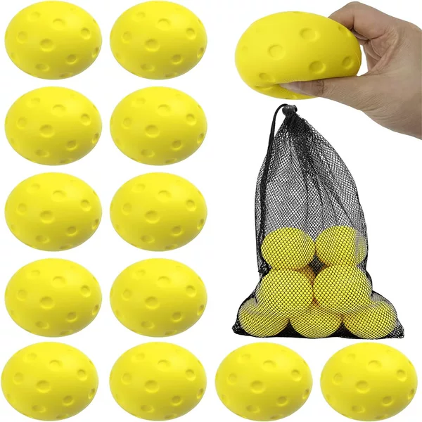 In-Stock Pickleball Foam Sponge Pu Soft Silent High-Elastic Outdoor Sports Training Silent Pickleball