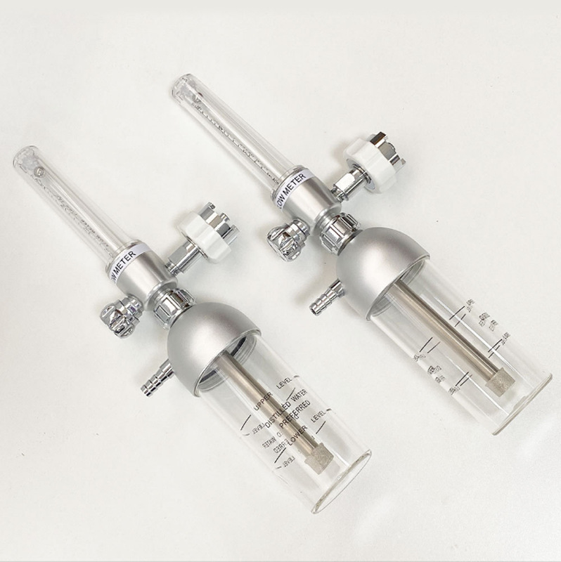 法标一体式墙式吸氧器德标美标插头 墙壁式流量计配铝合金湿化杯