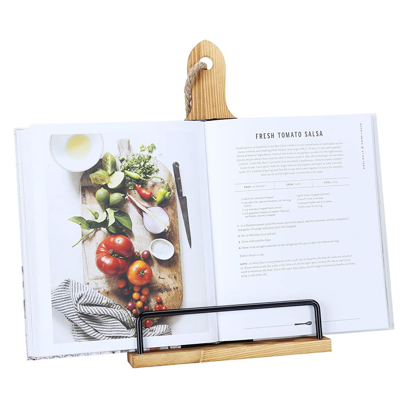 Estantería de recetas de mostrador de cocina de Amazon de estilo rústico con soporte ajustable para tableta ipad