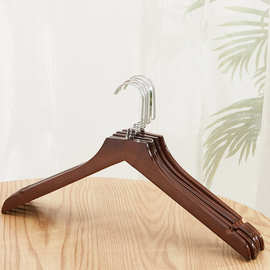 外贸服装店男款高档实木复古衣架仿古无痕防滑木衣服撑Hangers