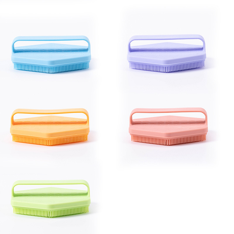 Cepillo de baño de silicona, cepillo de ducha de gel de silicona, cepillo de ducha de espalda, cepillo de limpieza de baño, cepillo de lavado de cabello de doble cara, masaje antiprurito