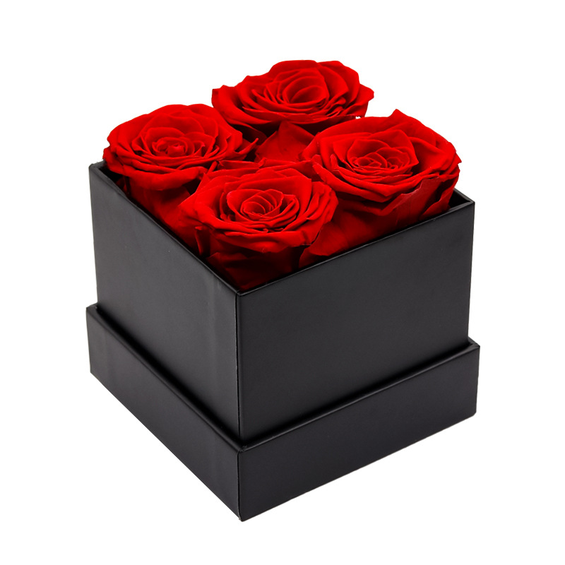 Transfronterizo eterno rosa abrazar barril 4 cubierta de cielo cuadrado negro caja de regalo Qixia regalo de día de San Valentín
