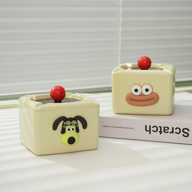 Cenicero creativo con cubierta antivolantes decoración de sala de estar de alto valor decoración del hogar escritorio de oficina juego de humo cenicero