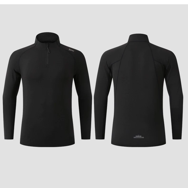 Осенний и зимний полустейк-молния с воротником на открытом воздухе Спортивный свитерный костюм для мужчин футболки с длинными рукавами фитнес-тренировочный костюм для стрельбы