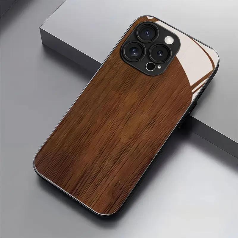 Aliexpress Hot-Selling Men's Wooden Phone Case Samsung A56 Phone Case Samsung S25 High-End Glass Case