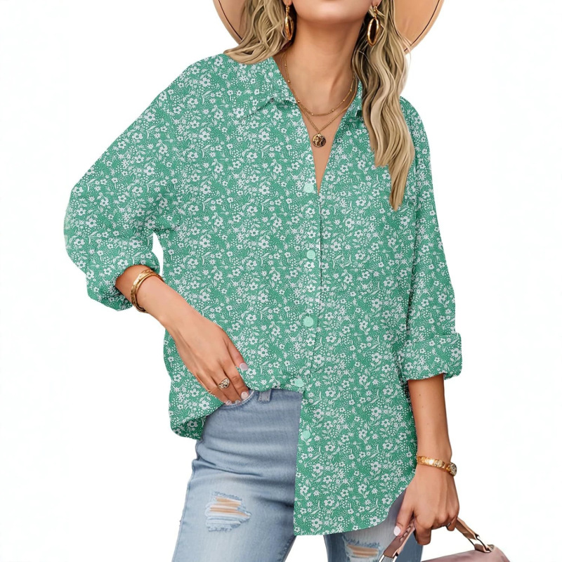 Women's New Summer Button-Down Shirt, Long-Sleeved, Slightly Stretchy Fabric Top, Casual Collared Shirt, Loose Fit, Street Fashion Women's New Summer Button-Down Shirt, Long-Sleeved, Slightly Stretchy Fabric Top, Casual Collared Shirt, Loose Fit, Street Fashion