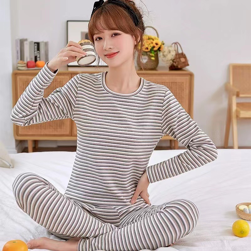 라이트 카페 스트라이프 (라운드넥)