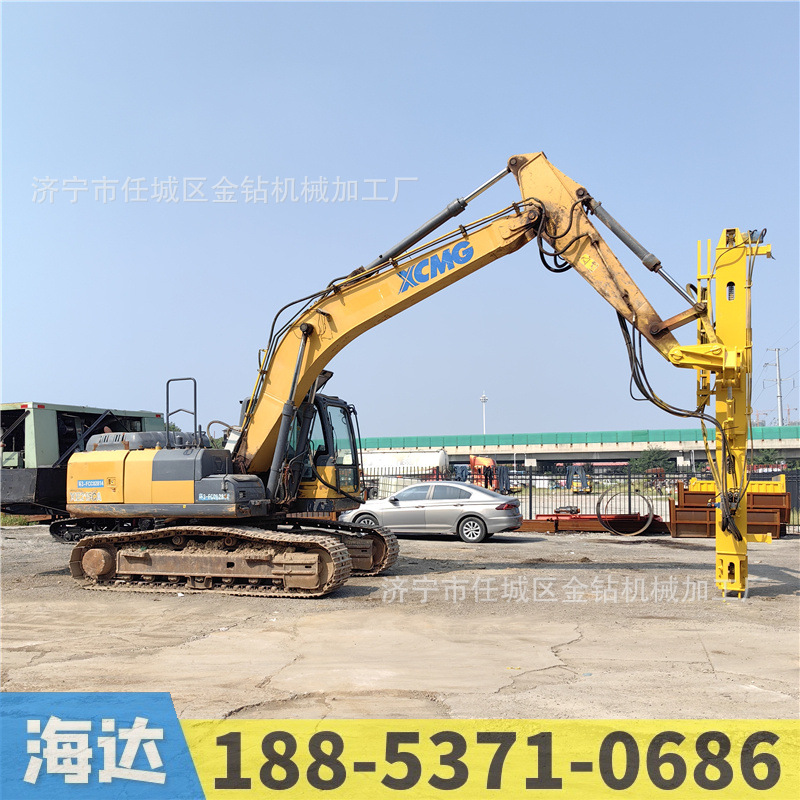 挖机改潜孔钻机 光伏钻孔机 山区挖改潜孔钻 螺旋钻机滑架打孔机