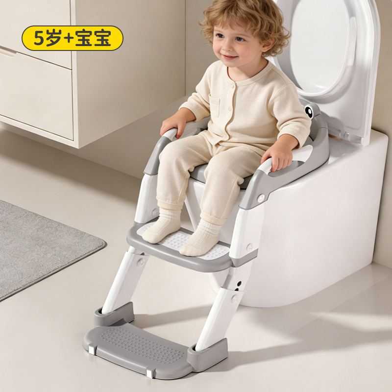 Escalera infantil plegable, inodoro antideslizante multipropósito 3 en 1 para niños y niñas, inodoro