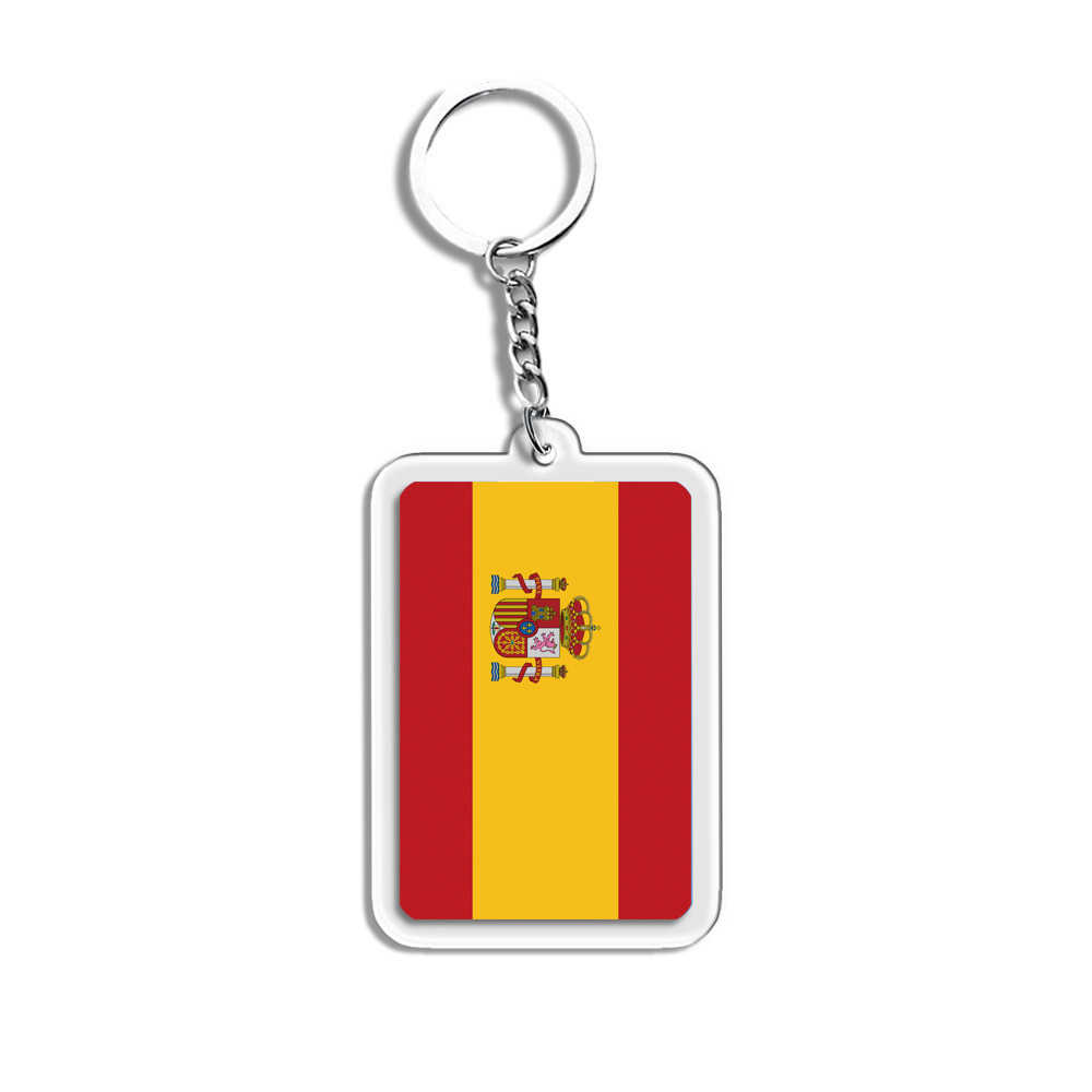 Colgante acrílico bandera nacional personalidad colgante creativo suministro transfronterizo fan decoración colgante conmemorativo llavero