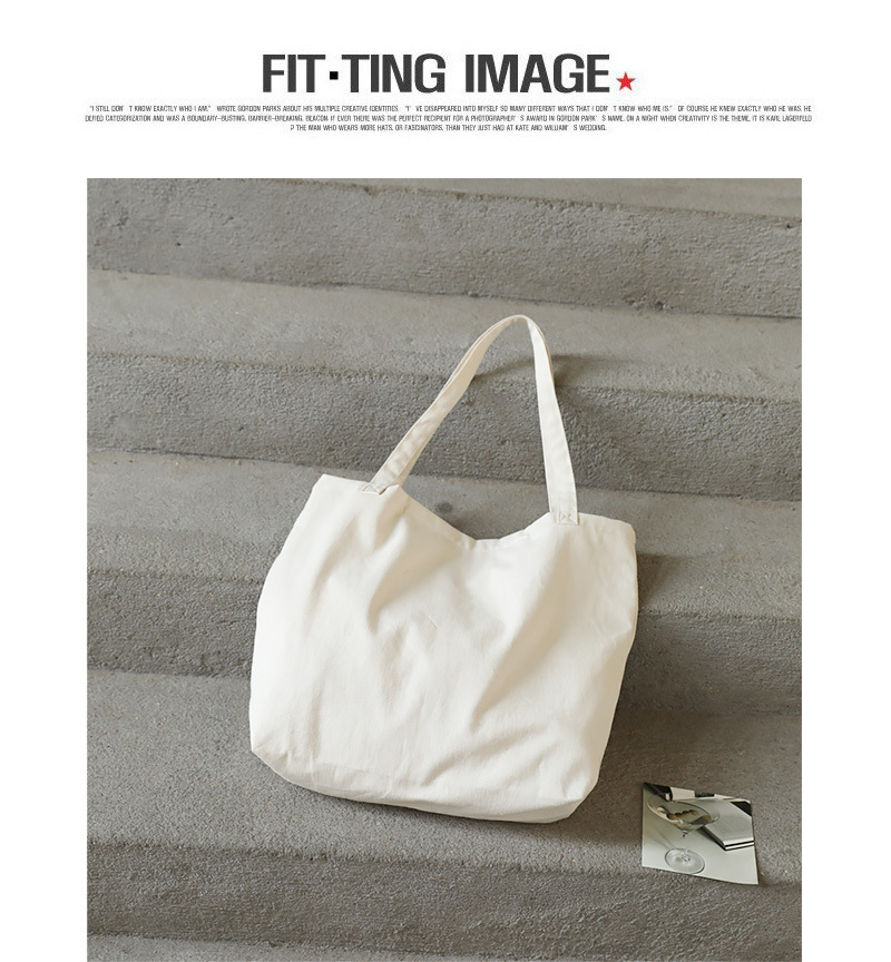 Women's Large Canvas Letter Basic Open Canvas Bag display picture 17