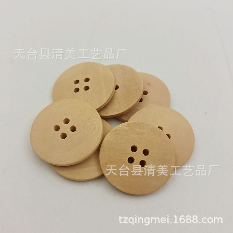 Botones de madera Accesorios textiles Ropa Accesorios textiles para el hogar Troncos hechos a mano Botones de madera de dos agujeros y cuatro ojos