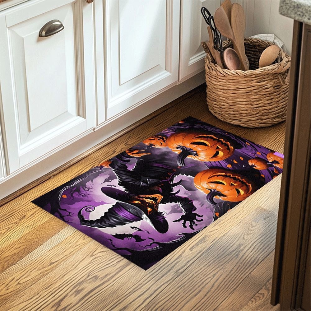 Transfronterizo temu diatomaceas barro absorción alfombra de suelo decoración de Halloween puerta de entrada alfombra de suelo anti-sucio y anti-desgaste alfombra de pies