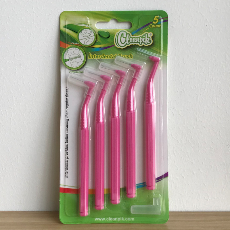 Cross-border cleanpik cepillo de dientes cepillo interdental cepillo de dientes ortodóntico soporte cepillo de limpieza de dientes 5 paquetes L7