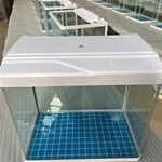 热弯玻璃鱼缸家用客厅桌面缸免换水循环生态缸弧形玻璃鱼缸