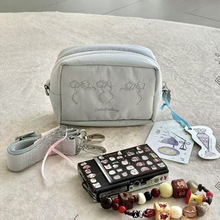 韩系简约CCD相机包日式刺绣蝴蝶化妆包收纳包彩妆包收纳杂物包男